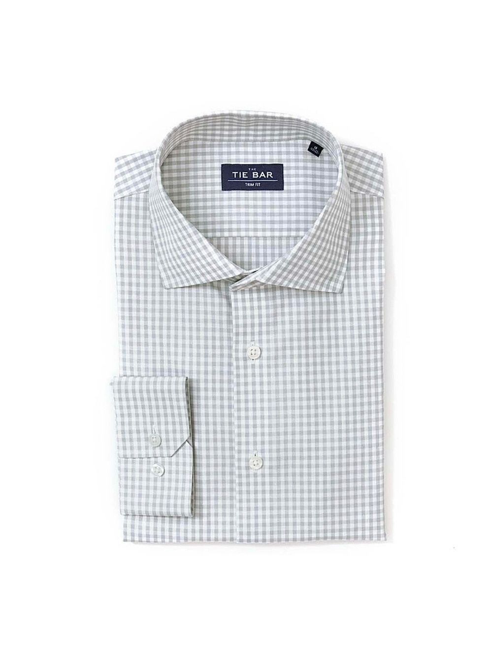 The Tie Bar Trim Fit Gingham Dress Shirt